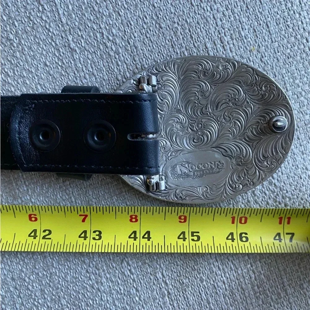 Nocona Belt Buckle Leather Belt Size 38 Western Wear Motorcycle Bike Southern
